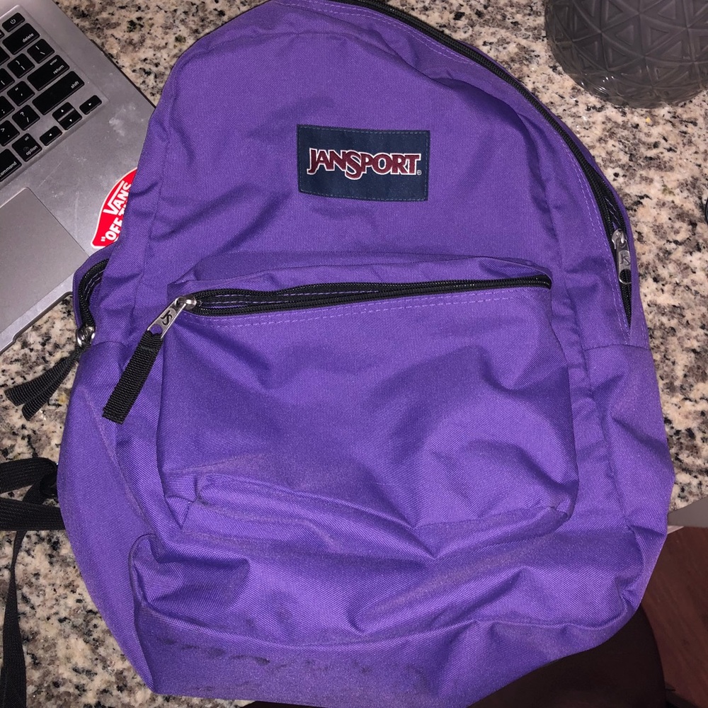 Purple Jansport backpack
